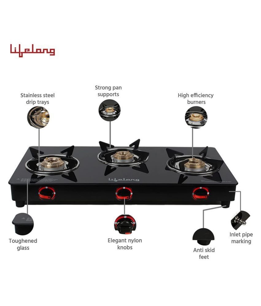 Lifelong LLGS919 ISI Certified Stainless Steel Manual Ignition Glass