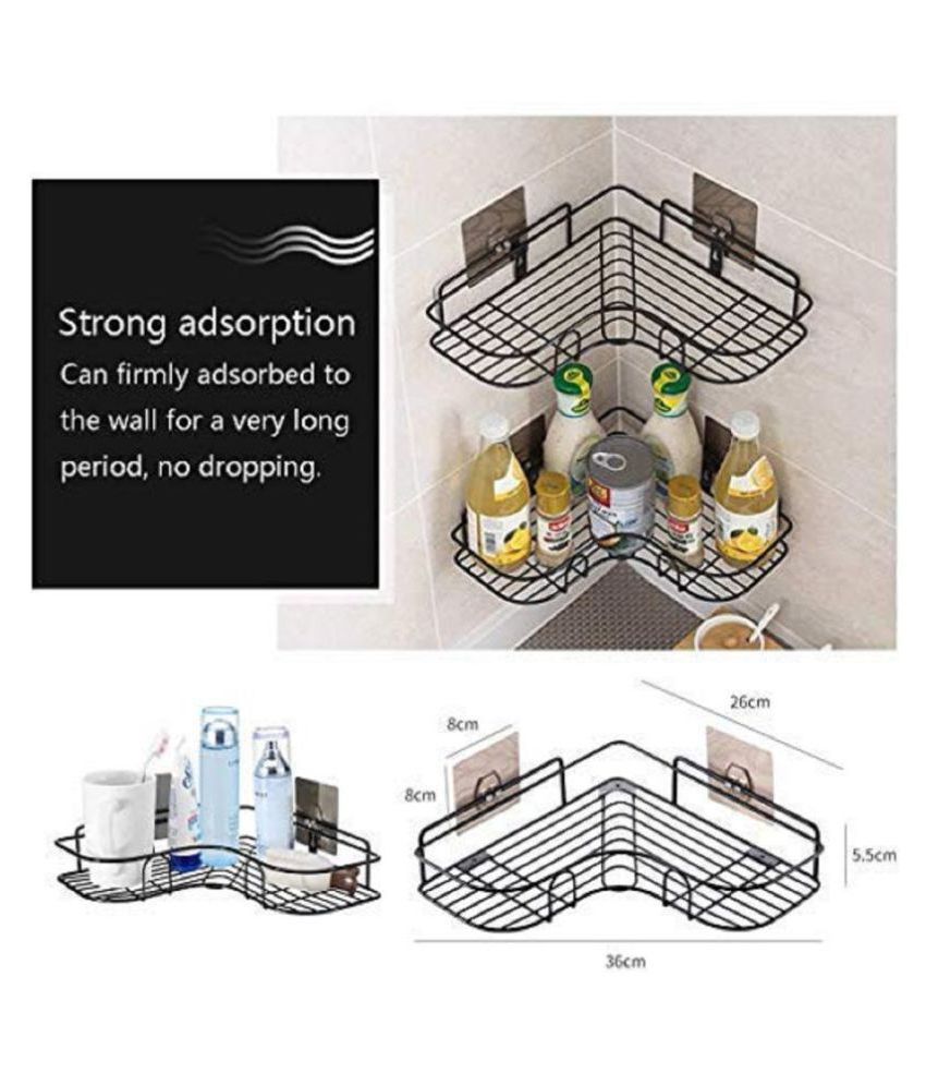 Buy Stainless Steel Bathroom Corner Shelf Organizer Storage Hanging