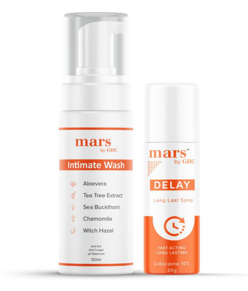 Mars by GHC Intimate wash and delay spray for perfect intimate care (Set of 2)