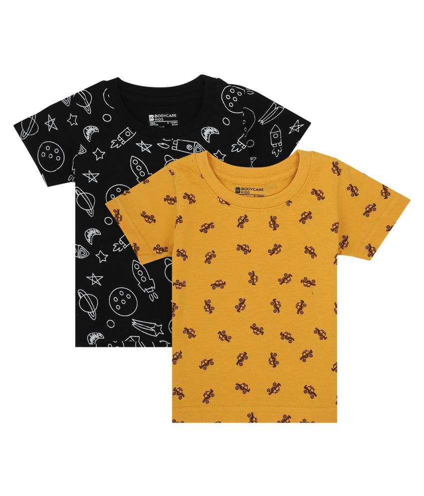     			Bodycare Kids Infant Boys Black and Mustard Antiviral T-Shirt