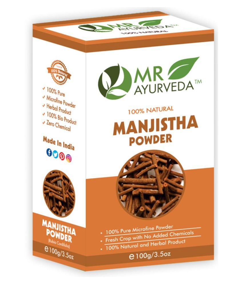     			MR Ayurveda Manjistha Powder (Rubia Cordifolia) Face Pack Masks 100 gm