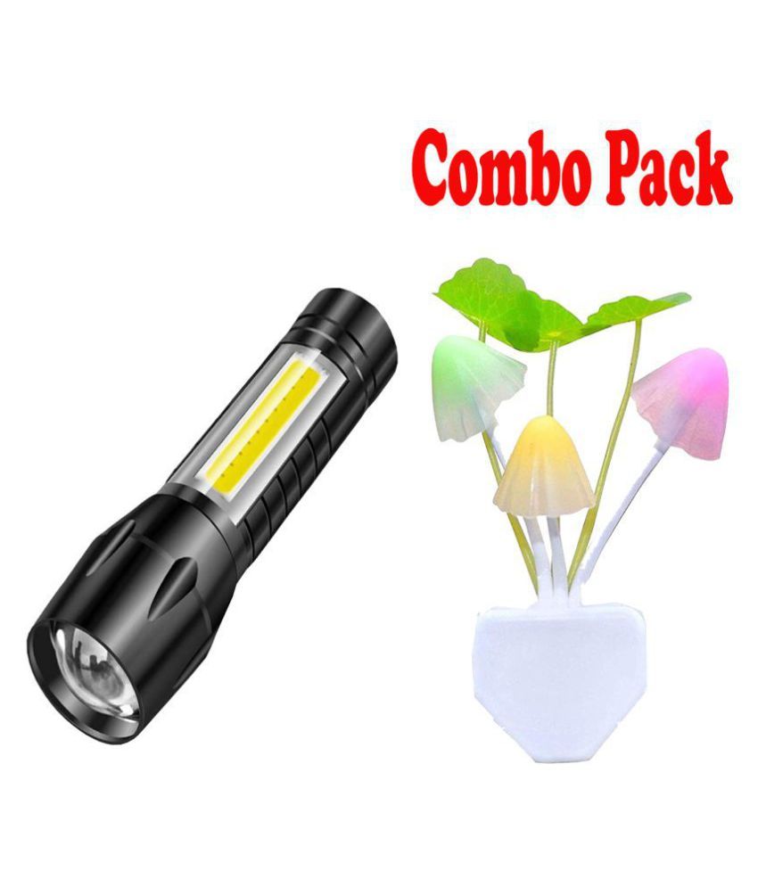     			Stylopunk 3W Flashlight Torch ST07 Free Night lamp - Pack of 2