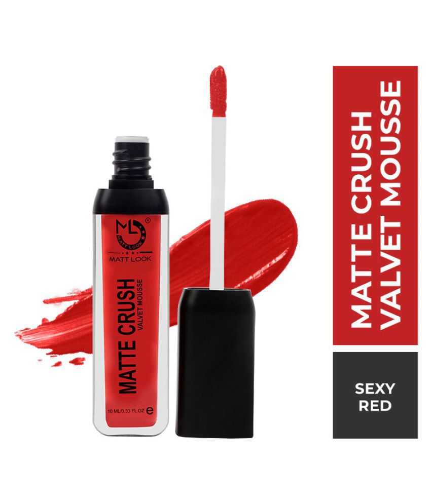     			Mattlook Matte Crush Velvet Mousse Lipstick, Sexy Red (10ml)