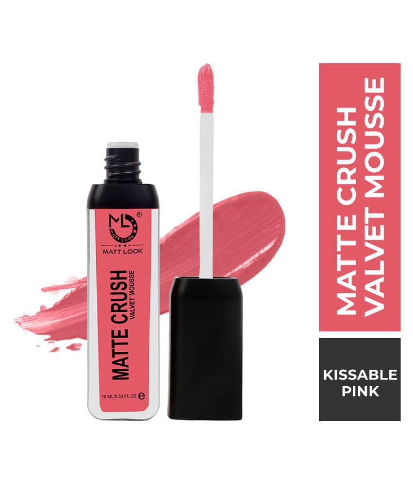     			Mattlook Matte Crush Velvet Mousse Lipstick, Kissable Pink (10ml)
