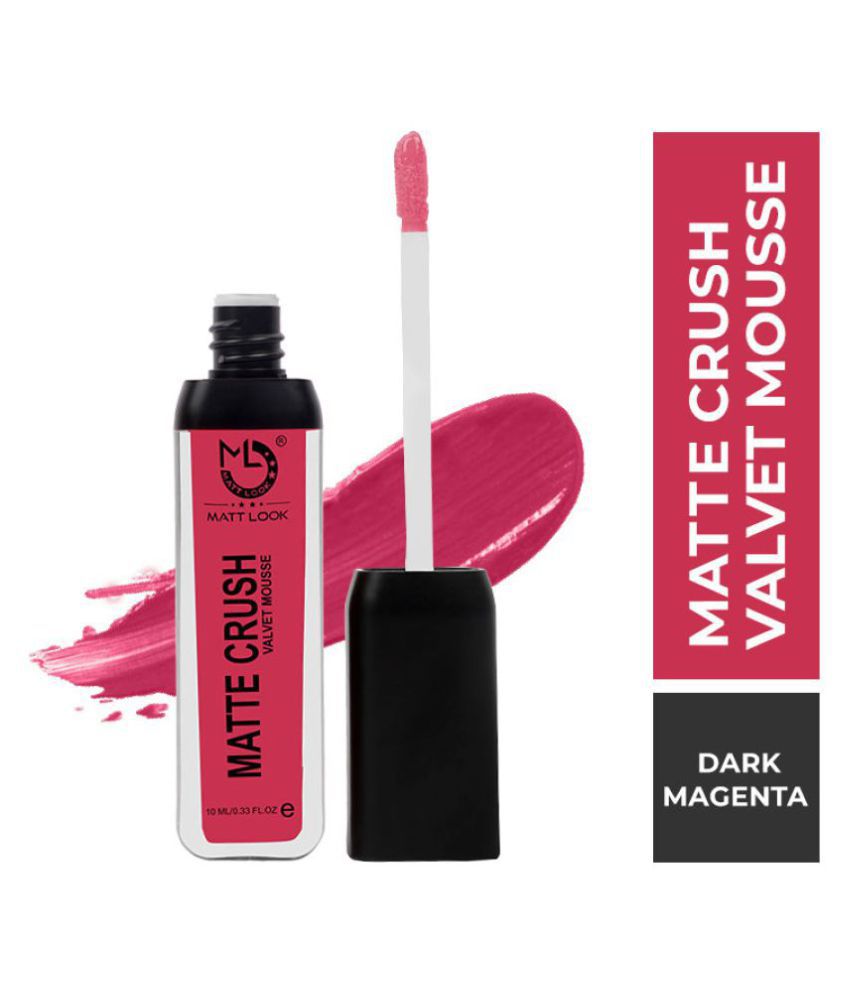     			Mattlook Matte Crush Velvet Mousse Lipstick, Dark Magenta (10ml)