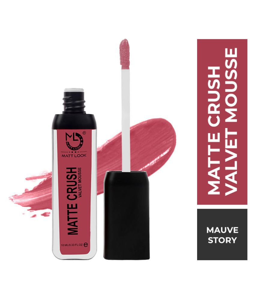     			Mattlook Matte Crush Velvet Mousse Lipstick, Mauve Story (10ml)