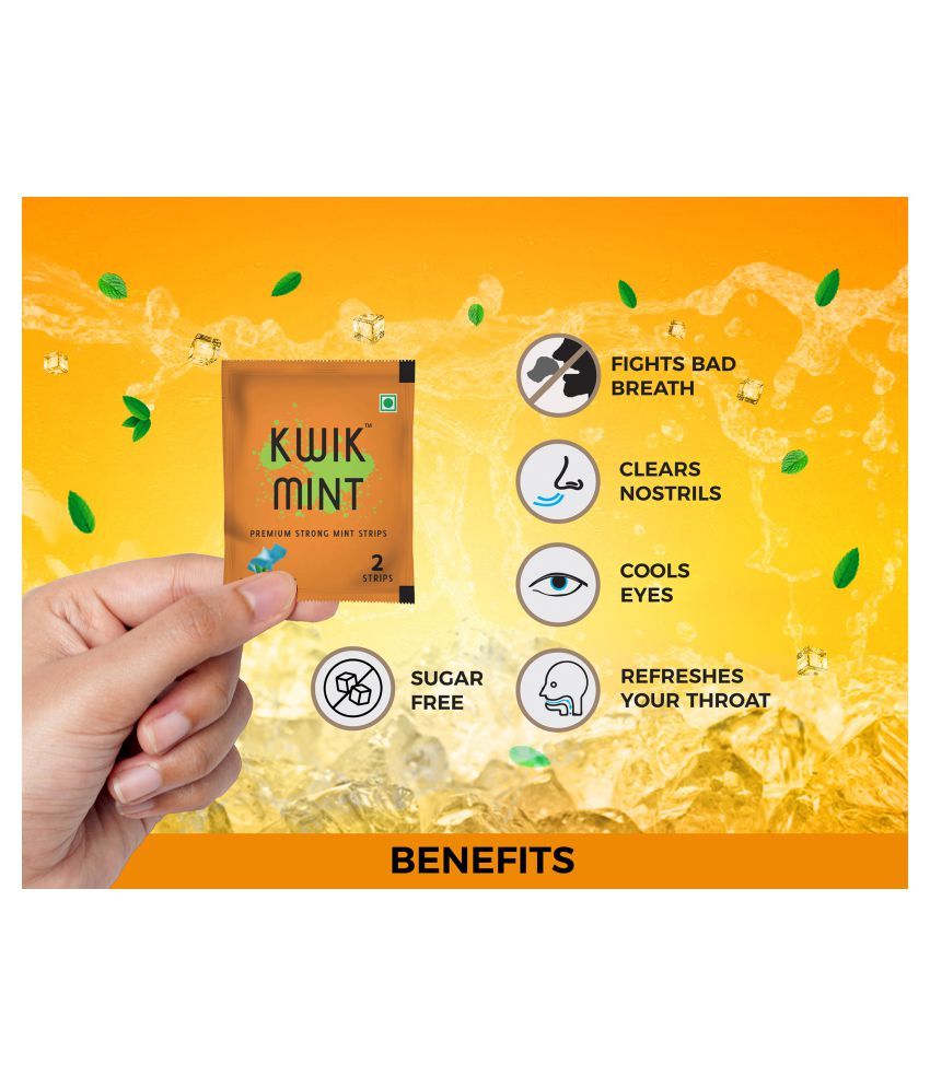 Kwik Mint Breath Freshener Strip Peppermint 250 g Pack of 5 Buy Kwik