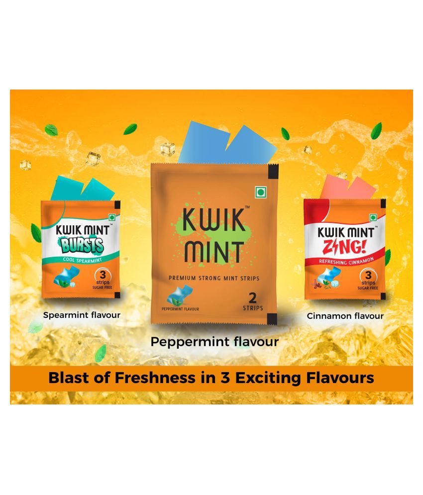 Kwik Mint Breath Freshener Strip Peppermint 250 g Pack of 5 Buy Kwik