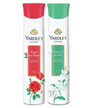 Yardley London Jasmine & Red roses Deodorant Spray - For Women (150 ml each,packof 2)