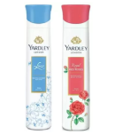 Yardley London Lace and Red Rose Deodorant Spray - For Women ,150 ML EACH ,PACK OF 2.