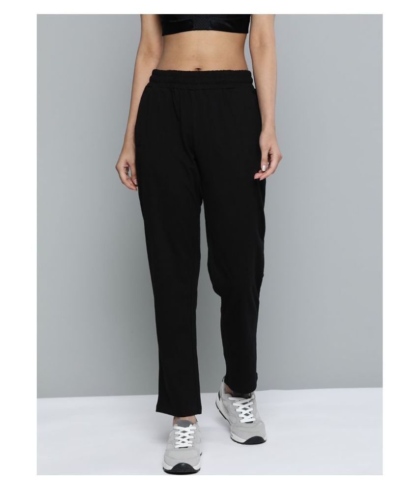     			Alcis Black Cotton Trackpants - Single