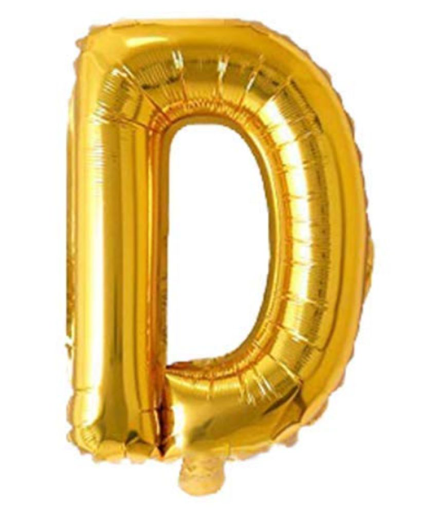     			Blooms Unique Alphabet Foil Balloon -D (Golden)