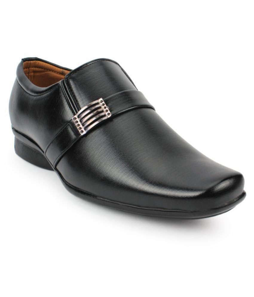     			Fashion Victim Slip On Artificial Leather Black Formal Shoes