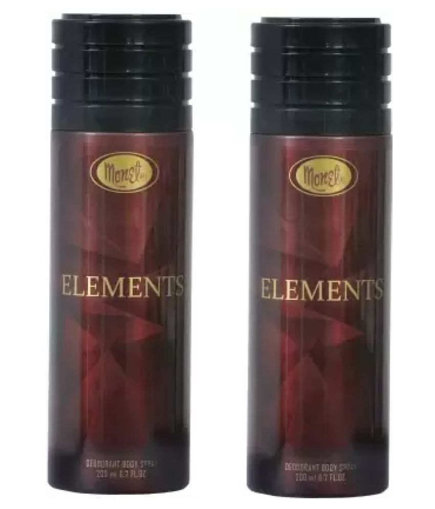     			MONET Elements Deodorant Spray - For Men & Women  (200 ml each, Pack of 2)