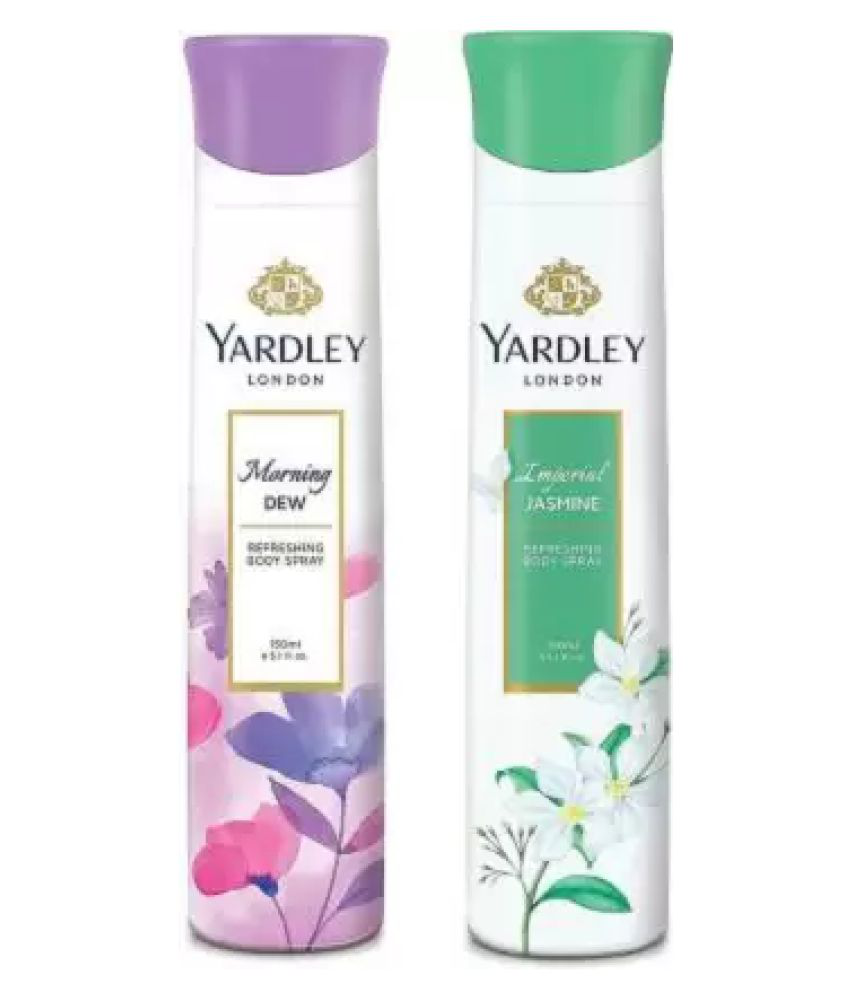     			Yardley London London Women Morning Dew and Imperial Jasmine Body Spray - For Men (2 ml, Pack of 10)