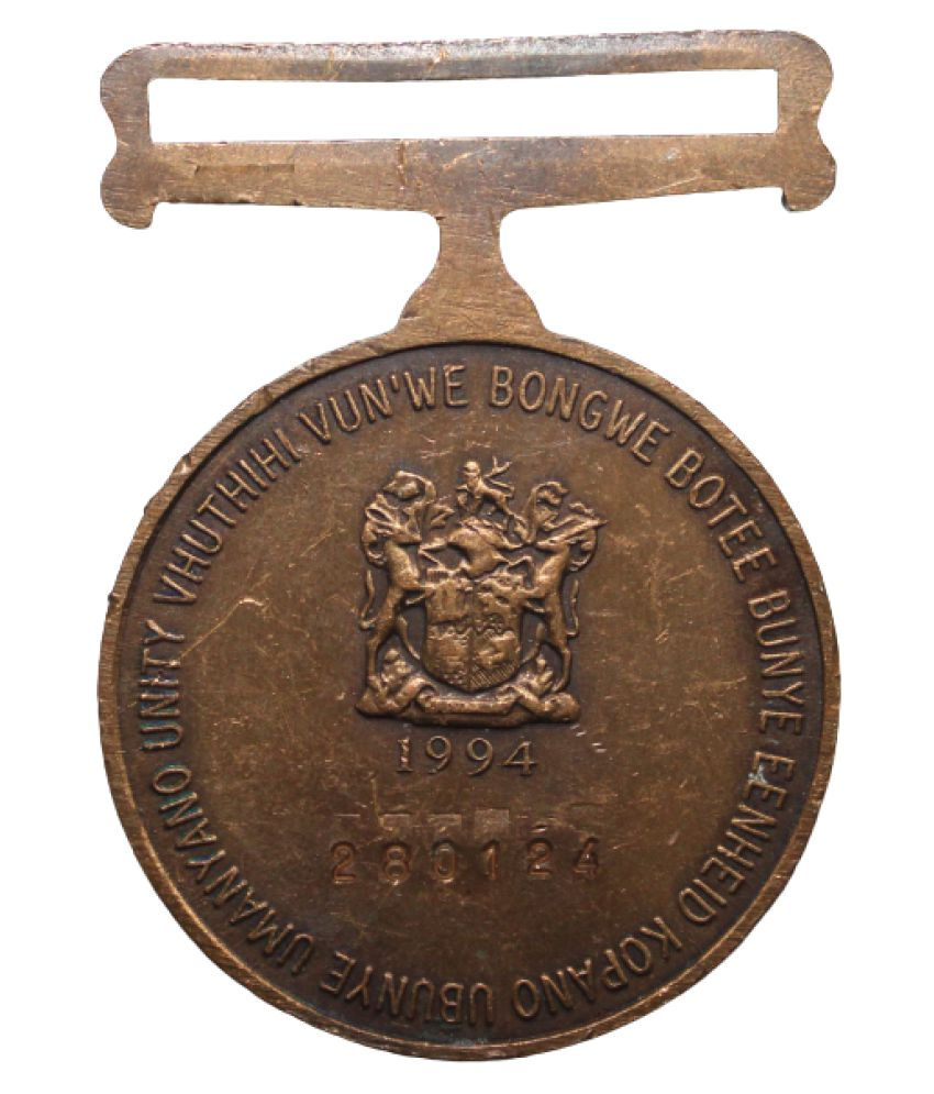     			(1994) "UNITY VHUTHIHI VUN'WE BONGWE BOTEE BUNYE EENHEID KOPANO UBUNYE UMANYANO" PACK OF 1 EXTREMELY RARE MEDAL