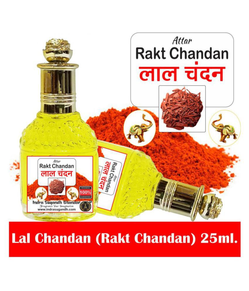     			INDRA SUGANDH BHANDAR - Lal Chandan Real & Pure Rakta Sandalwood Red Long Lasting Fragrance Attar For Men & Women 25ml Pack Of 1