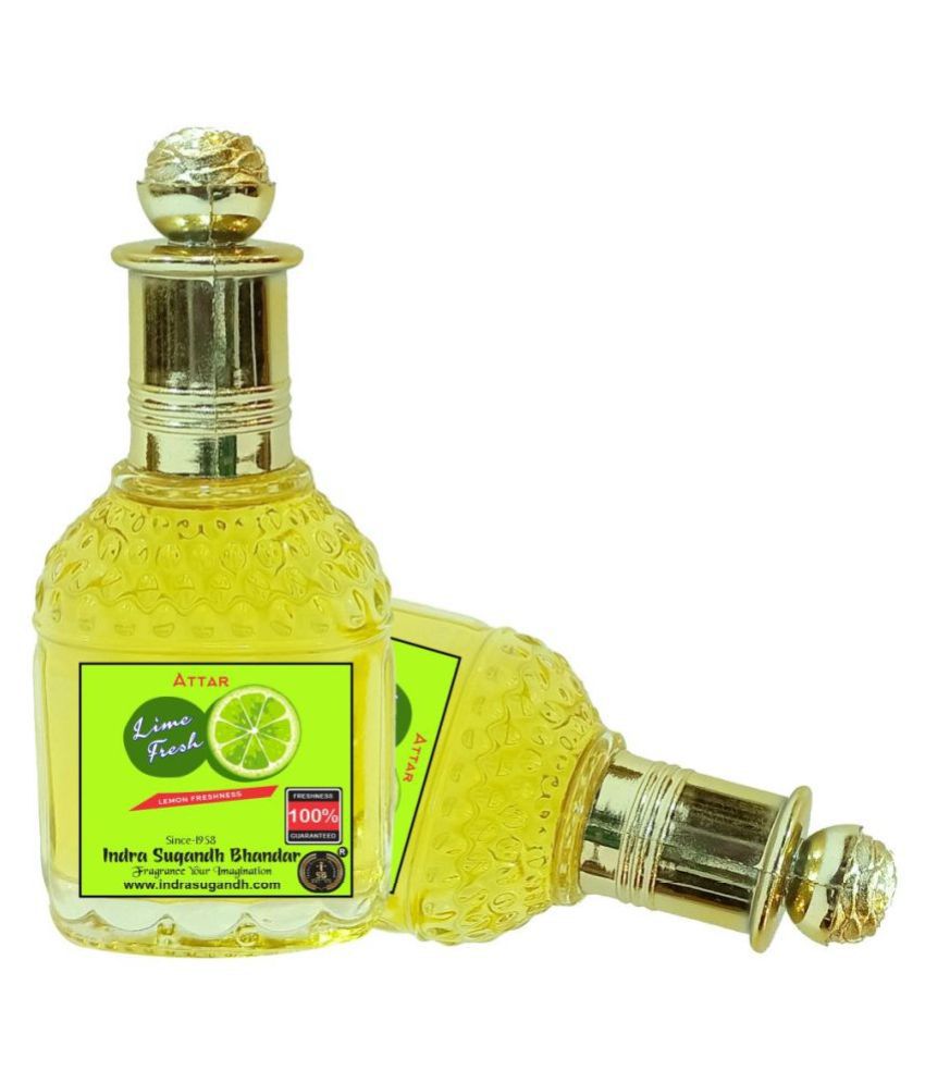    			INDRA SUGANDH BHANDAR Attar For Men|Women|Pujan Lime Fresh Pure Lemon Perfume 24 Hours Long Lasting Citrus Fragrance 25ml Rollon Pack