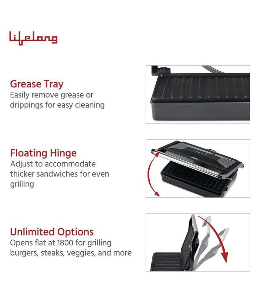 Lifelong Sandwich Maker 1000 Watts Panini Grill Price in India Buy