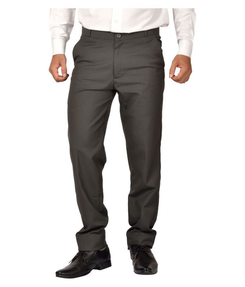     			Maharaja Grey Slim -Fit Trousers