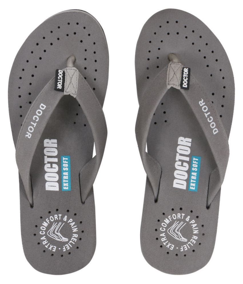     			DOCTOR EXTRA SOFT - Gray Women's Thong Flip Flop