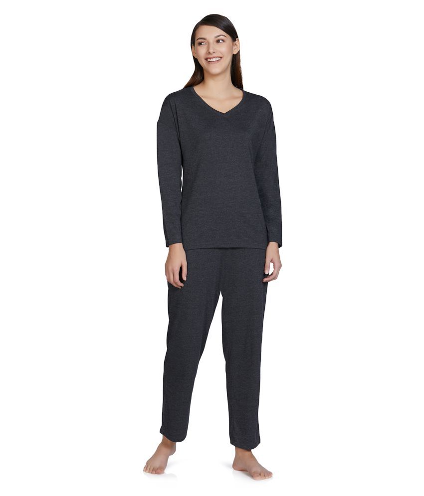     			Amante Poly Cotton Pajamas - Black