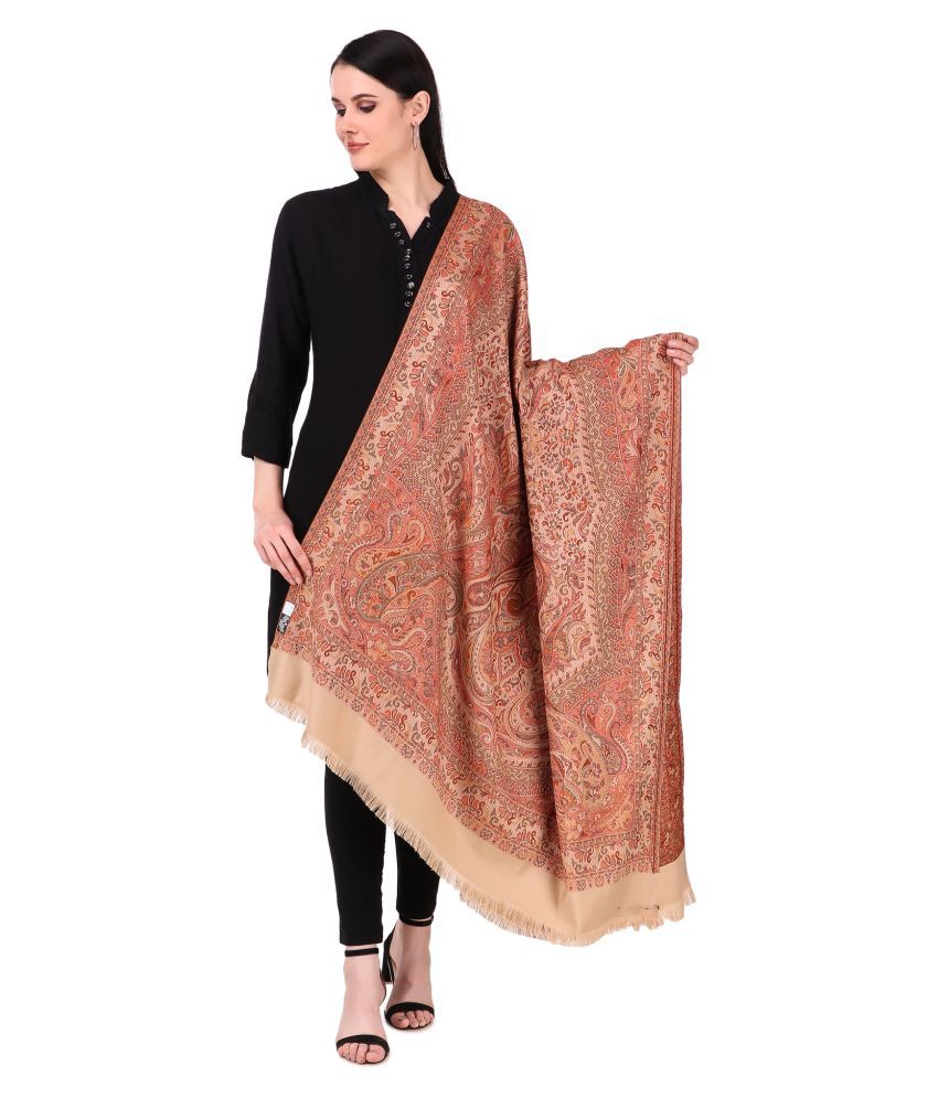     			Bravezi Beige Paisley Shawl - Single