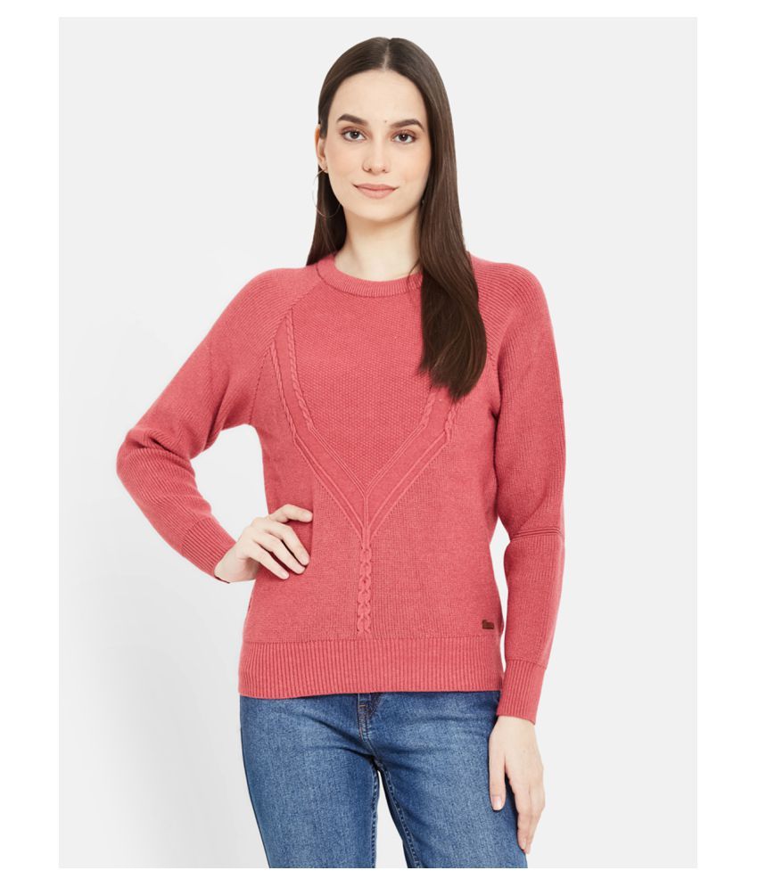     			Duke Woollen Pink Pullovers -