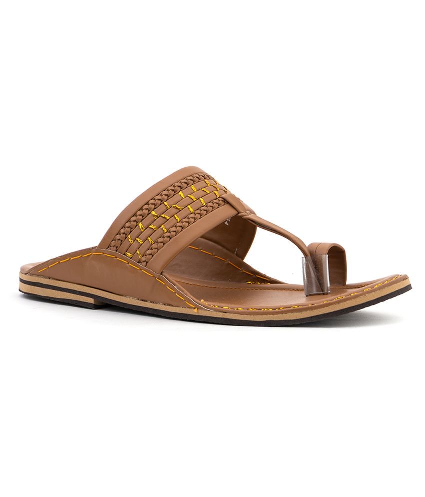     			KHADIM Brown Flip Flops