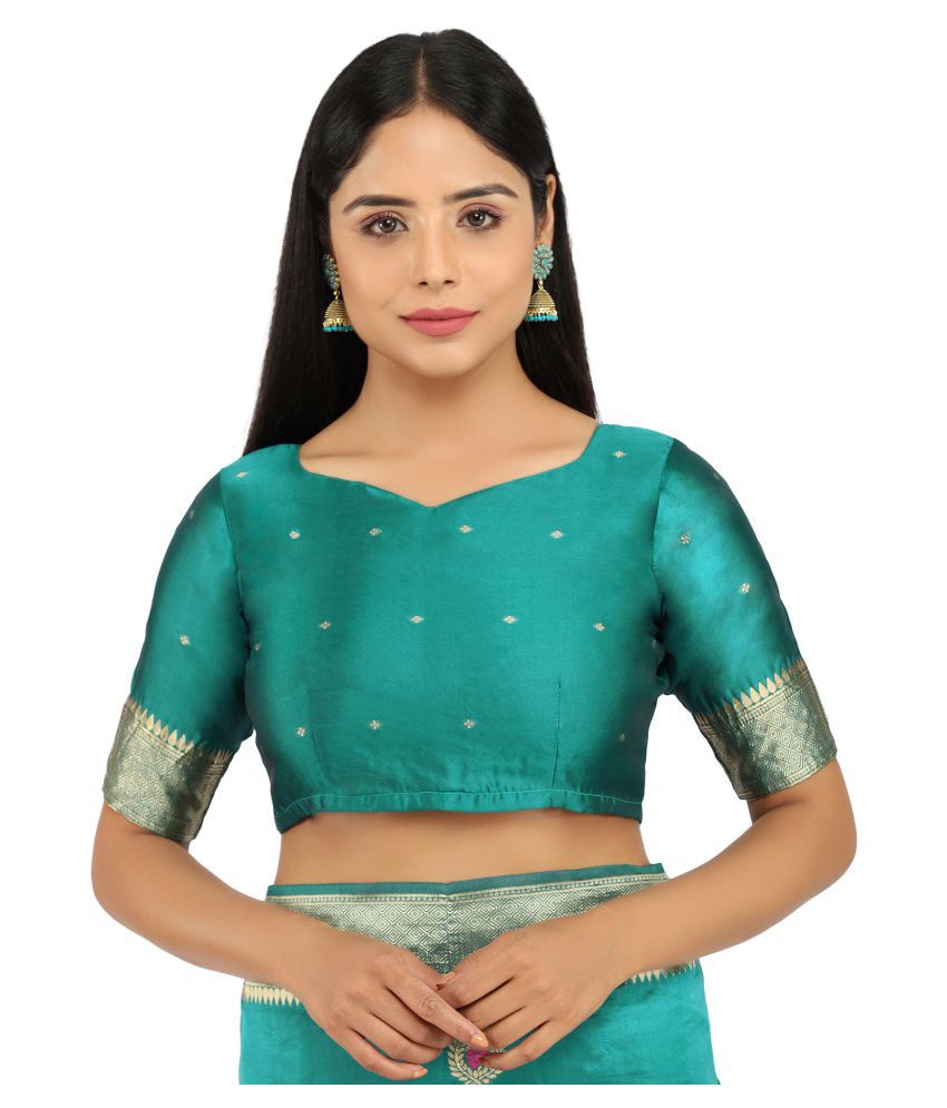 Shatkun Blue Silk Saree - - Buy Shatkun Blue Silk Saree - Online at Low ...