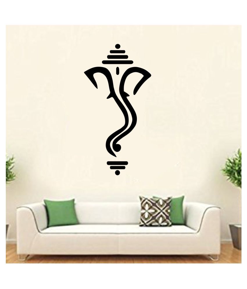     			Asmi Collection Black God Ganesha Wall Sticker ( 80 x 40 cms )