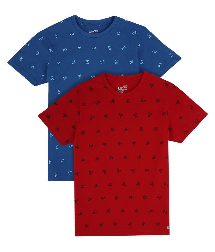     			Proteens Boys Red And Blue Antiviral Range Printed T-Shirt