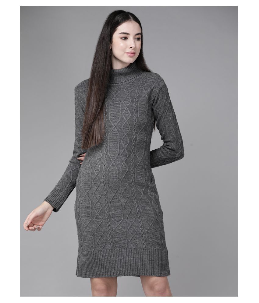 The Dry State Woollen Grey Bodycon 