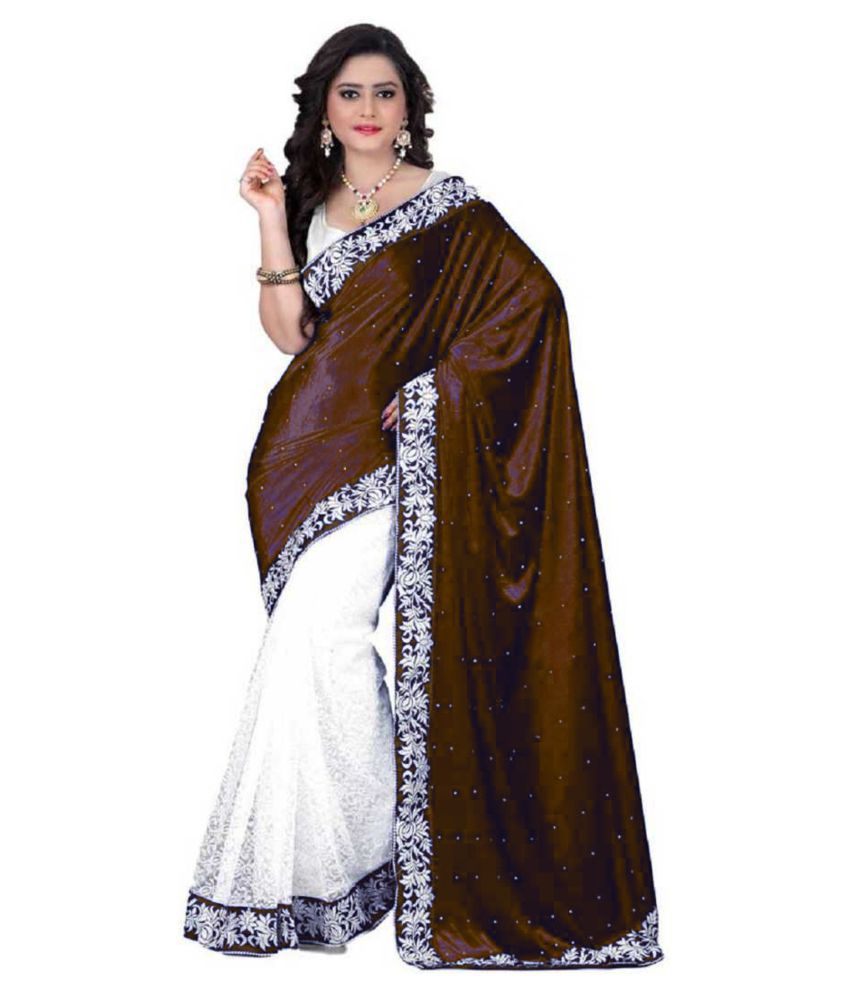    			Aika - Multicolor Velvet Saree With Blouse Piece (Pack of 1)