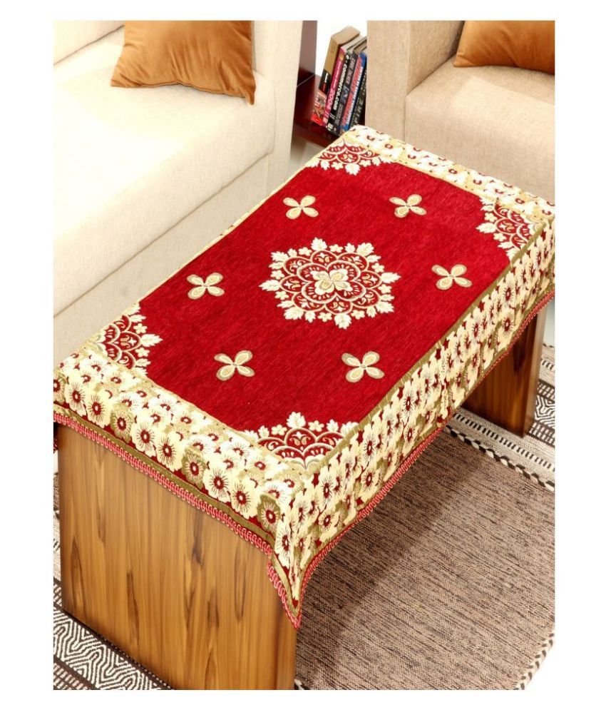     			BELLA TRUE - Multicolor Chenille Table Cover (Pack of 1)