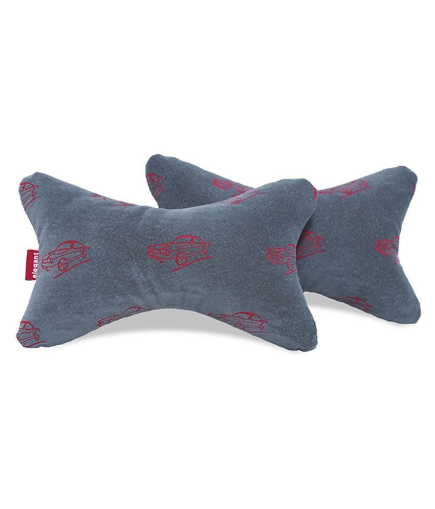     			Elegant Neck Cushions Set of 2 Grey