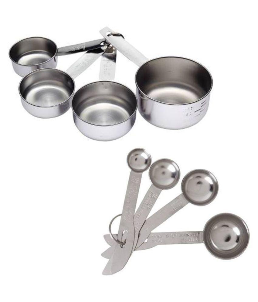     			JISUN Stainless Steel Measuring Cups & Spoons Set