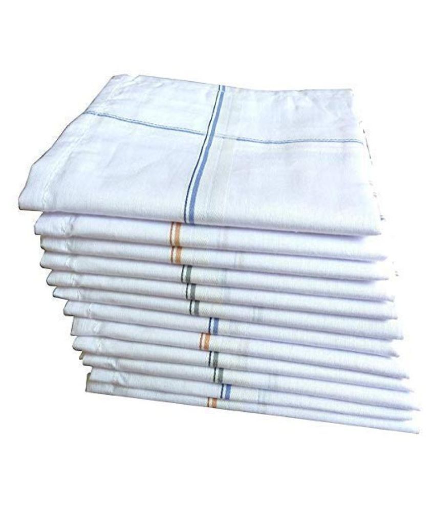     			Men and Boys 100% Cotton Handkerchief Set of 12 PCs_size: 44×44 cm