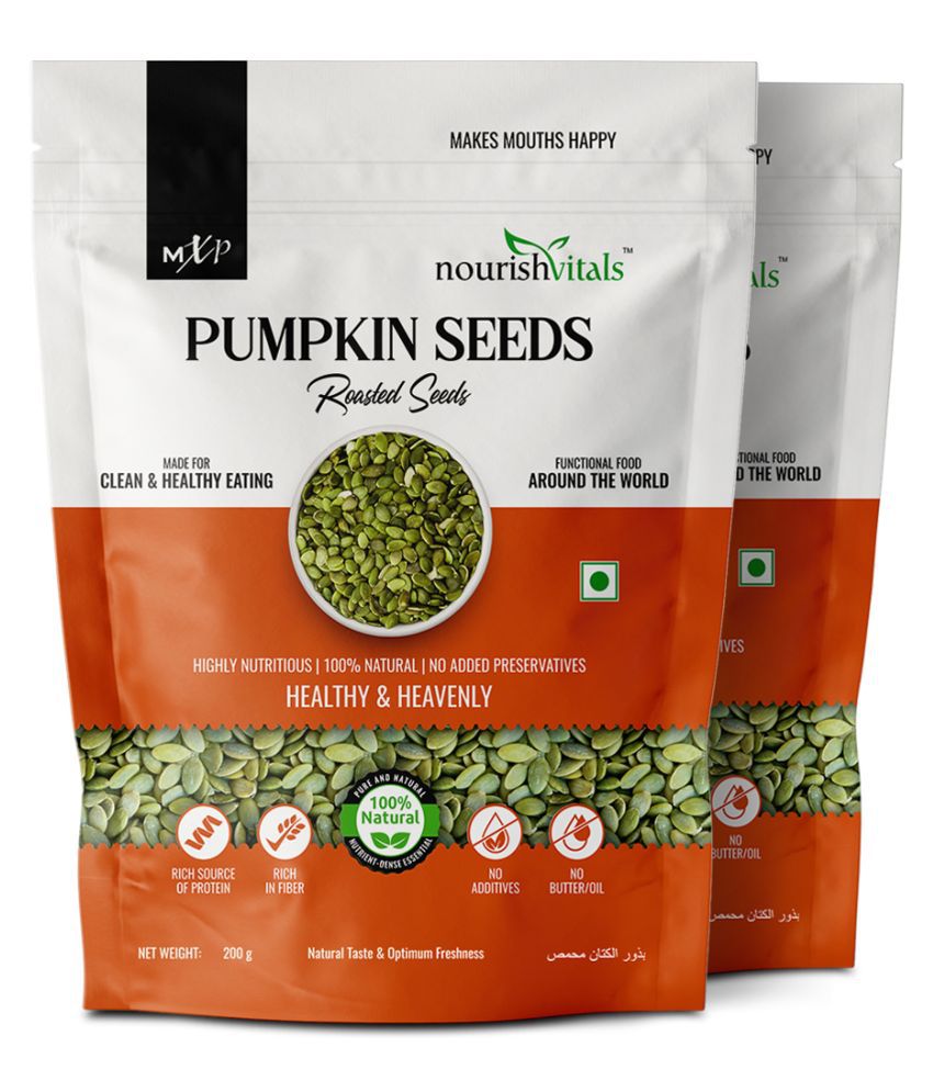 NourishVitals Pumpkin Seeds 200 g Pack of 2
