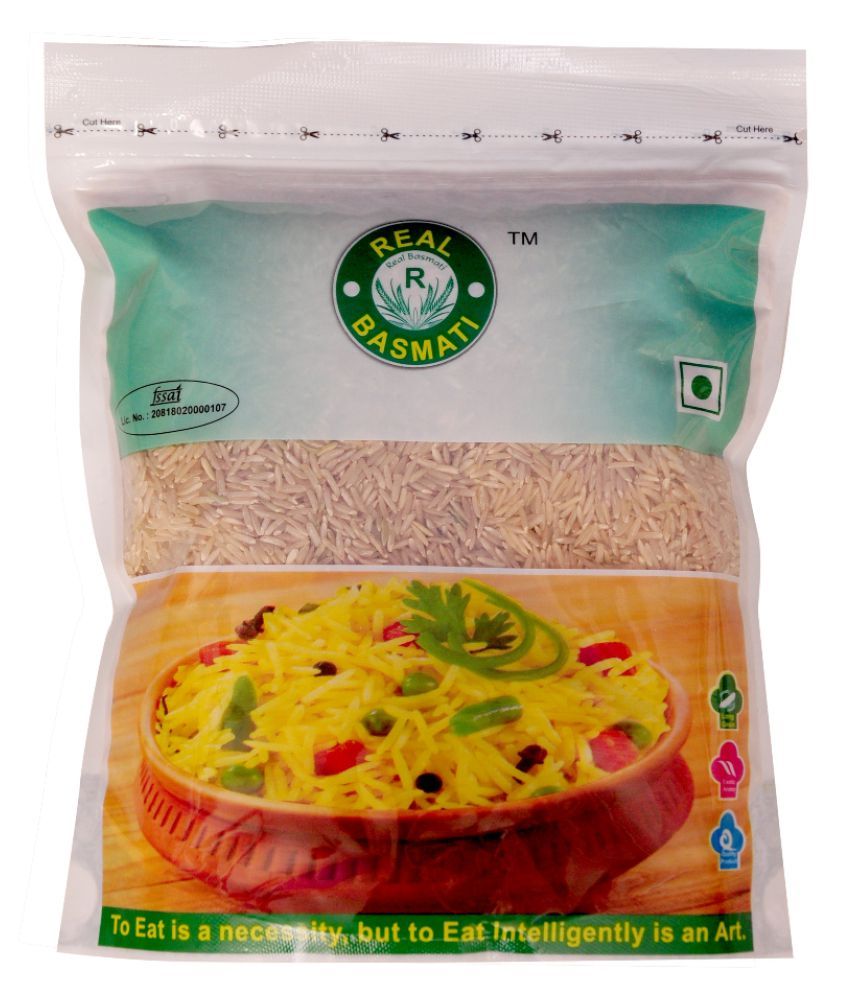 REAL BASMATI Brown Rice 1 kg Pack of 3 Buy REAL BASMATI Brown Rice 1