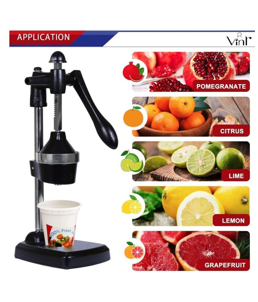 VINR Hand press juicer Black Manual Juicer Buy Online at Best Price in