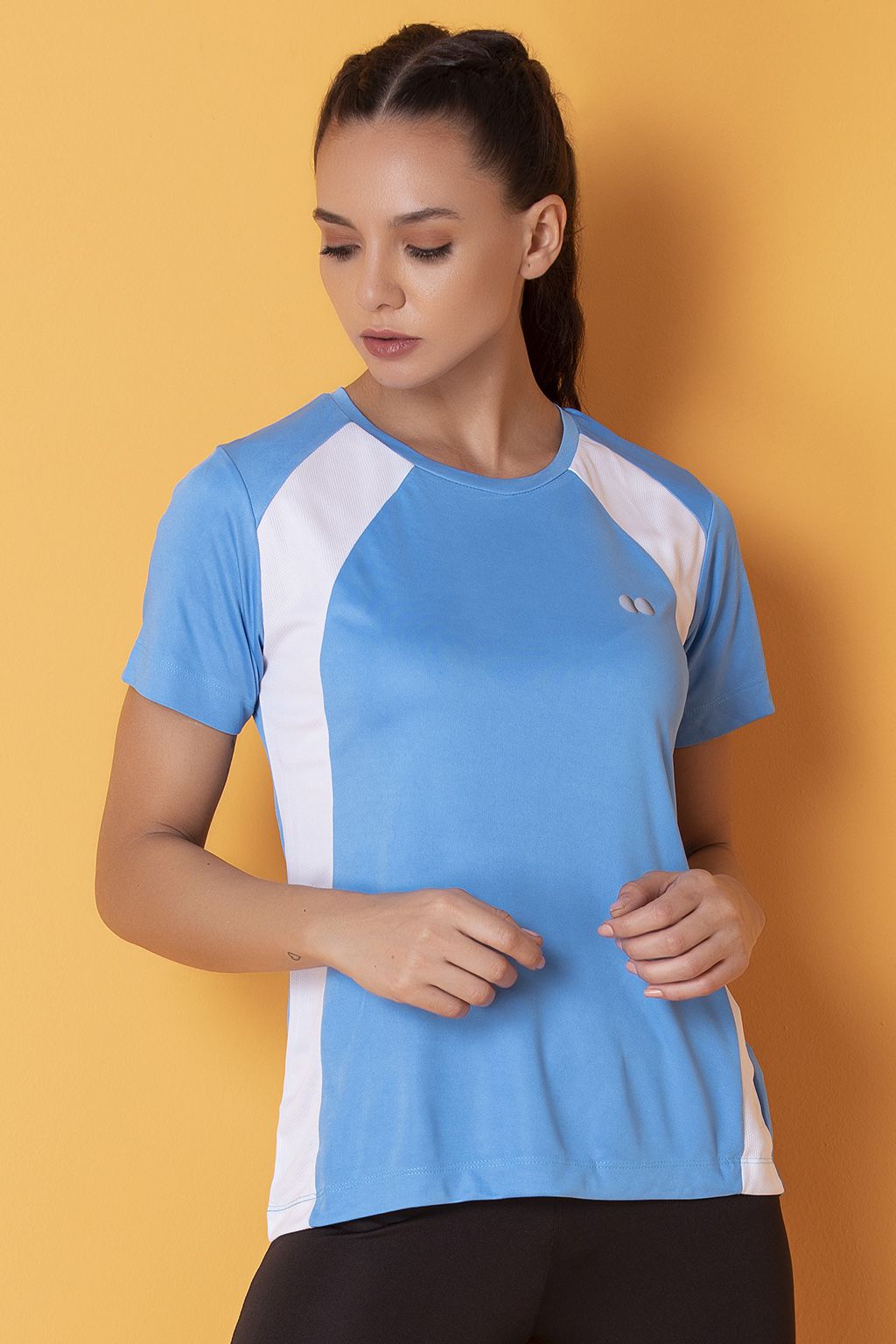     			Clovia Blue Polyester Shirt - Single