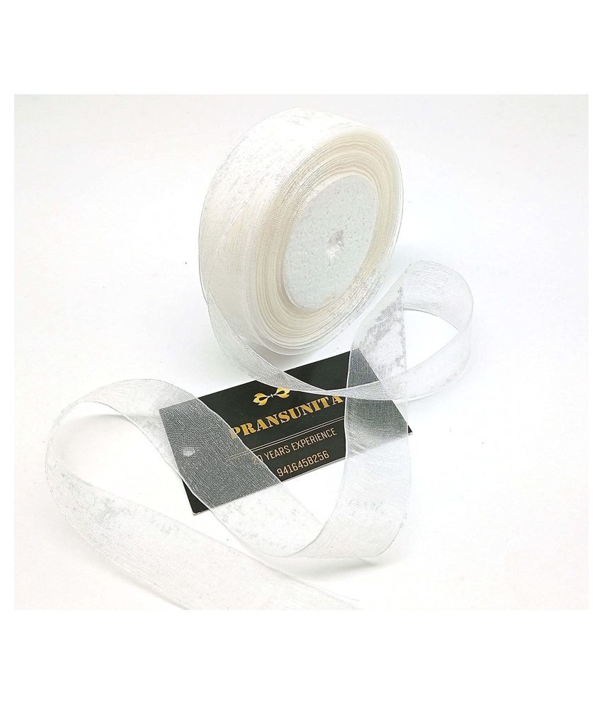     			PRANSUNITA Other Sheer Chiffon Organza Satin Ribbon, for Gift Wrapping ( Pack of 1 )