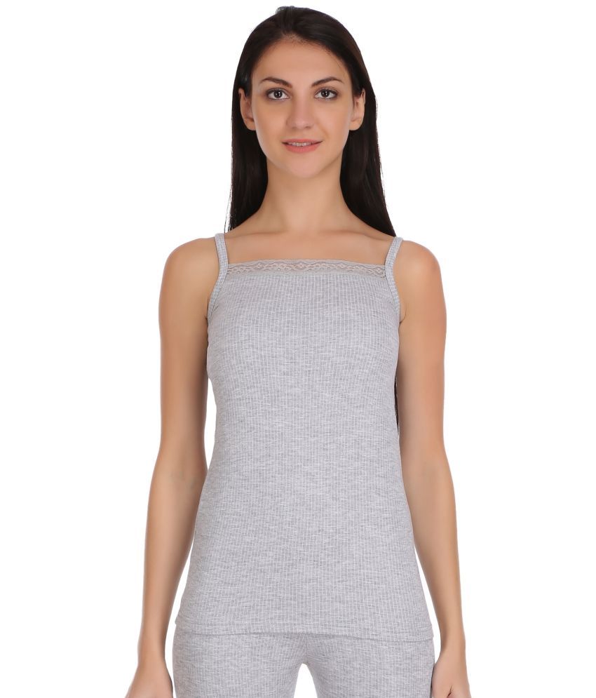     			Selfcare Cotton Blend Topwear - Grey Single