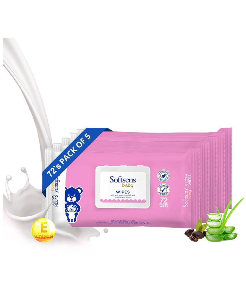Softsens Baby Wipes Pack of 72x5