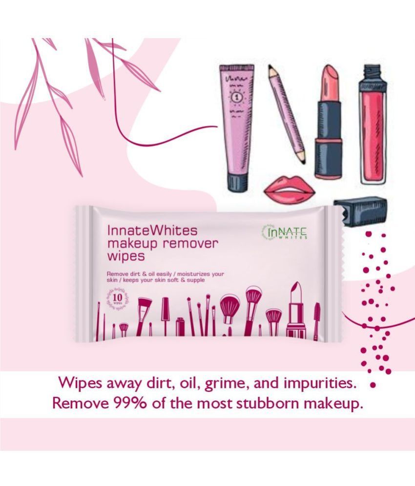 Buy INNATE WHITES Makeup Remover Wipes Wet Wipes ( 20 Pcs ) Pack of 2