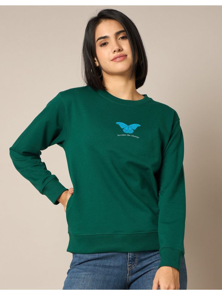     			Calm Down Fleece Women's Non Zippered Sweatshirt ( Green )