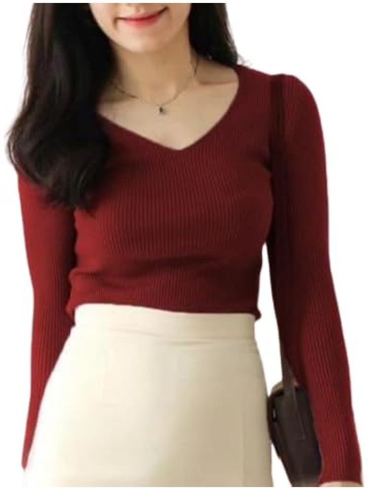     			Louis Craft Maroon Cotton Women's Regular Top ( Pack of 1 )