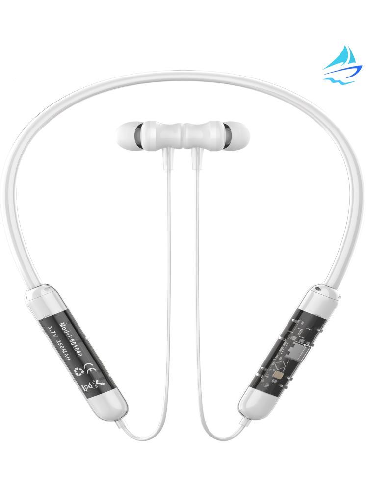     			ATARC In-the-ear Bluetooth Headset with Upto 20h Talktime Noise Cancellation - White