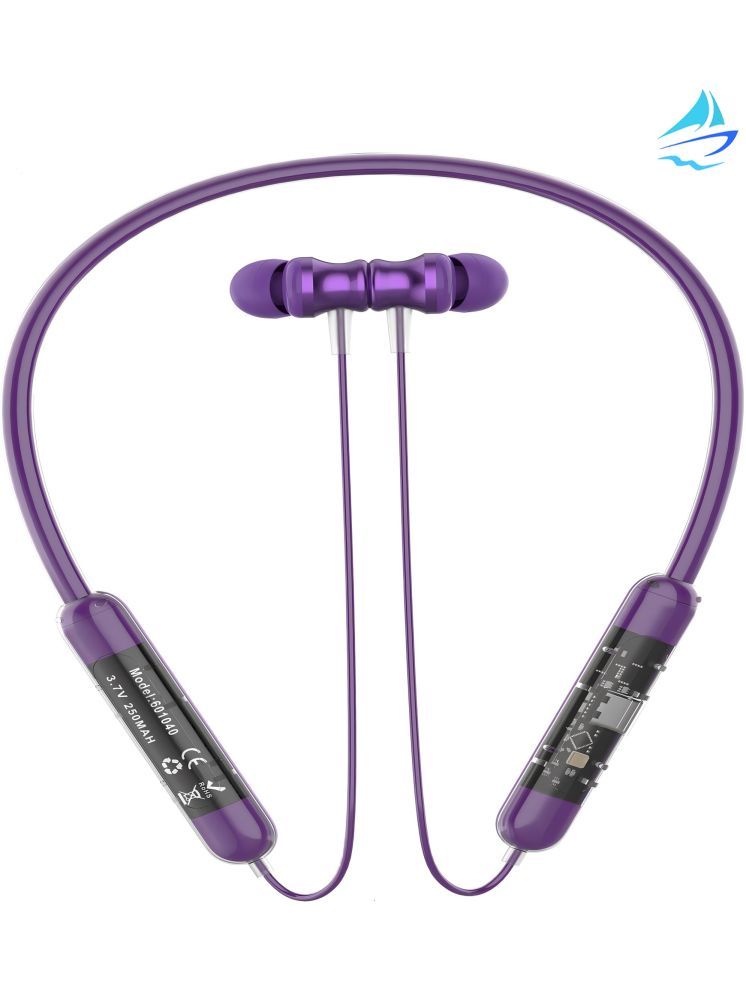     			ATARC In-the-ear Bluetooth Headset with Upto 20h Talktime Noise Cancellation - Purple